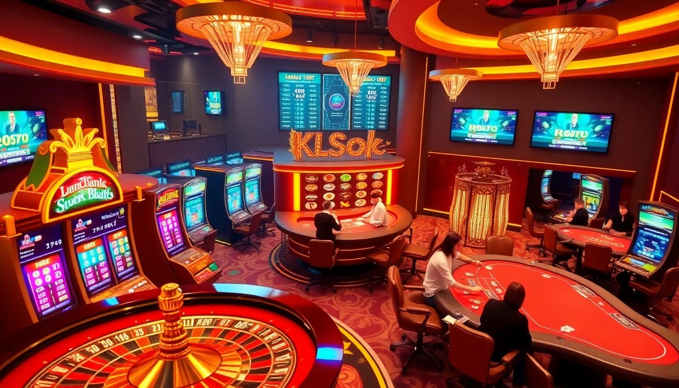 Experience thrilling gameplay at rr88 with an elegant online casino setup featuring roulette and poker.