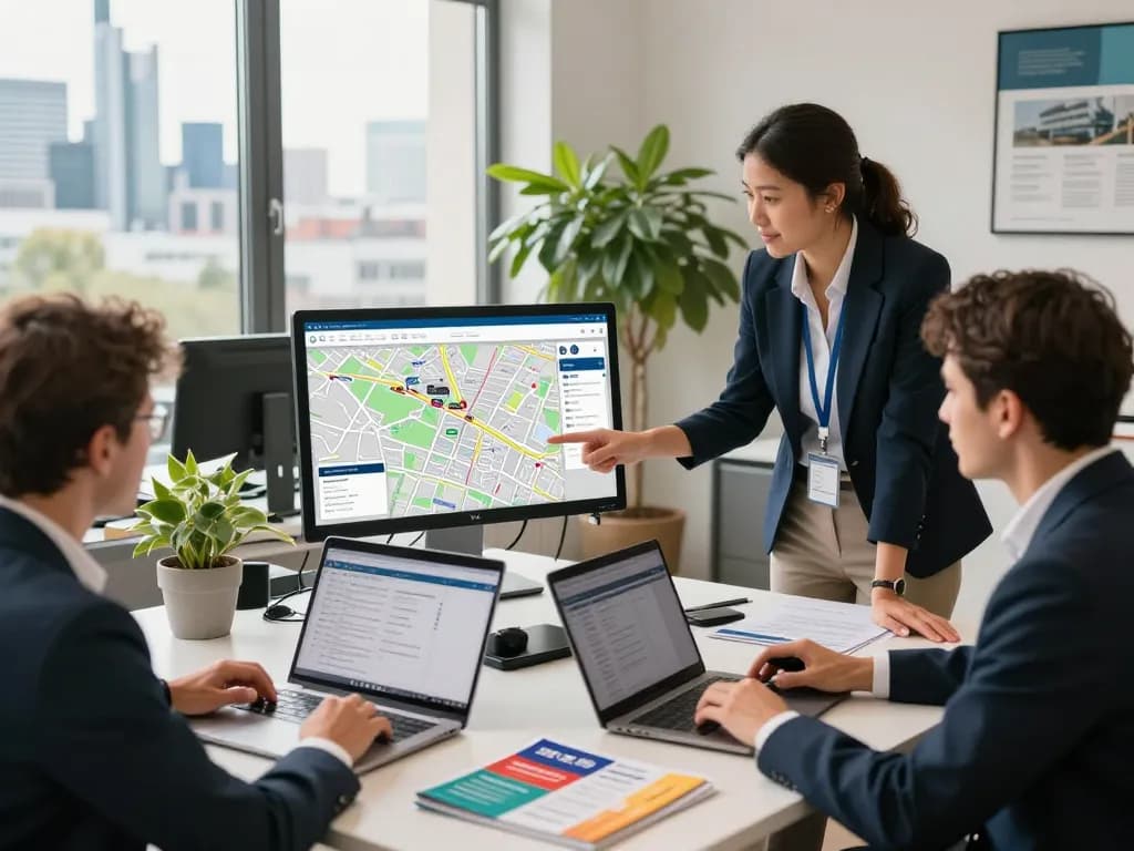 Immobilienmakler diskutieren Immobilienstrategien in Frankfurt Preungesheim und zeigen professionelle Zusammenarbeit.