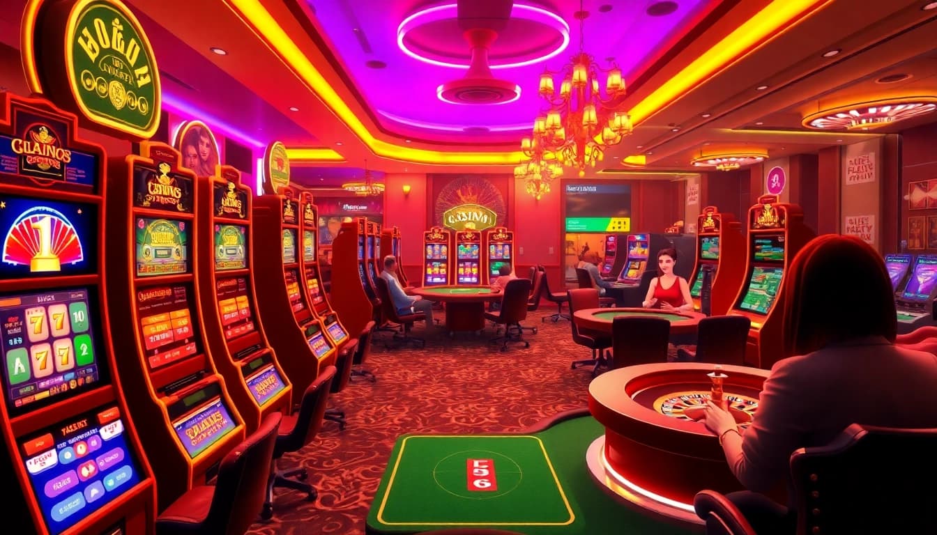 Engage in thrilling gameplay at Online Casinos Österreich, highlighting exciting games like slots and roulette.