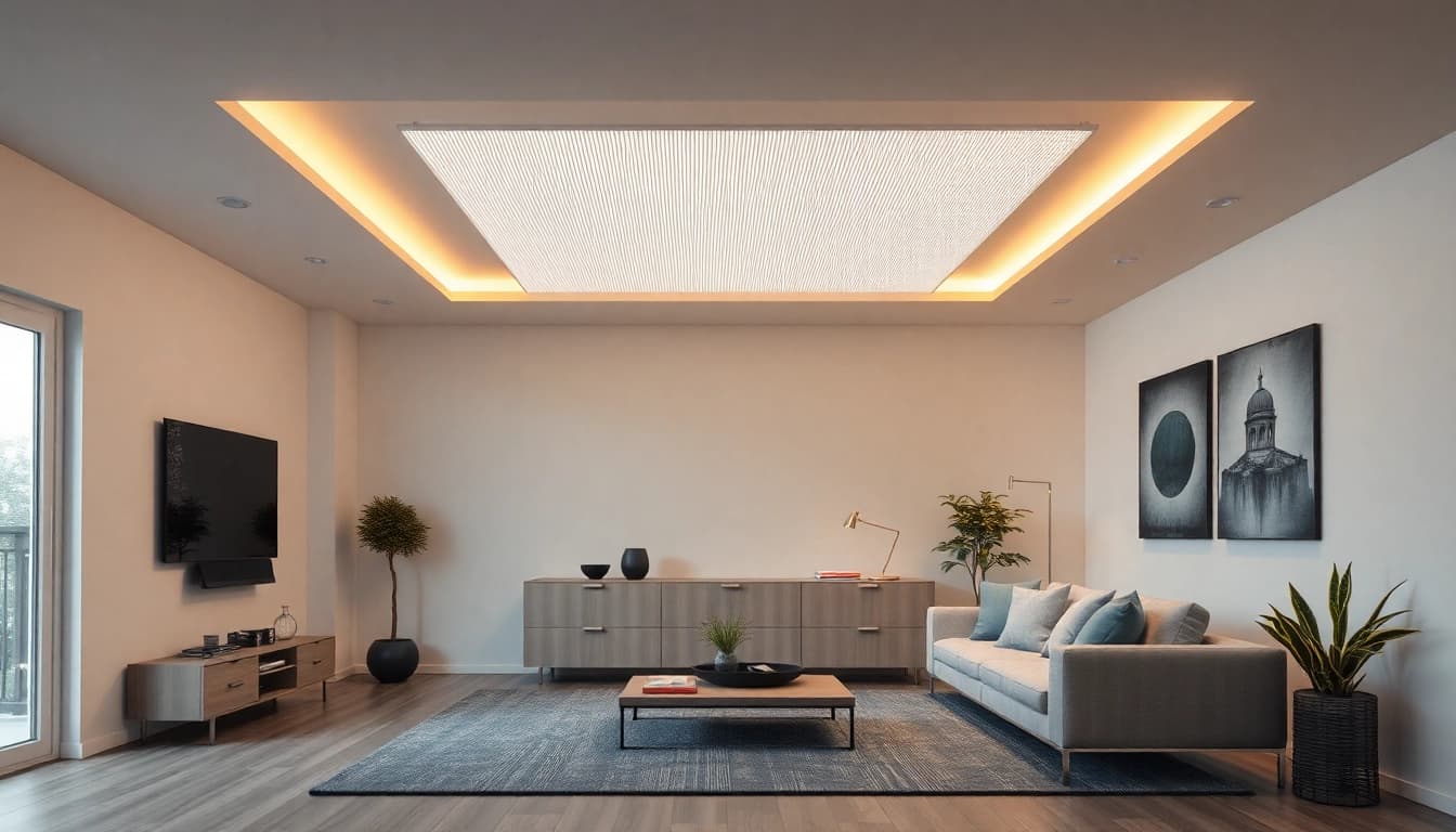 Klimaanlage installiert im Wohnzimmer, sorgt für optimale Raumtemperatur und frische Luft.