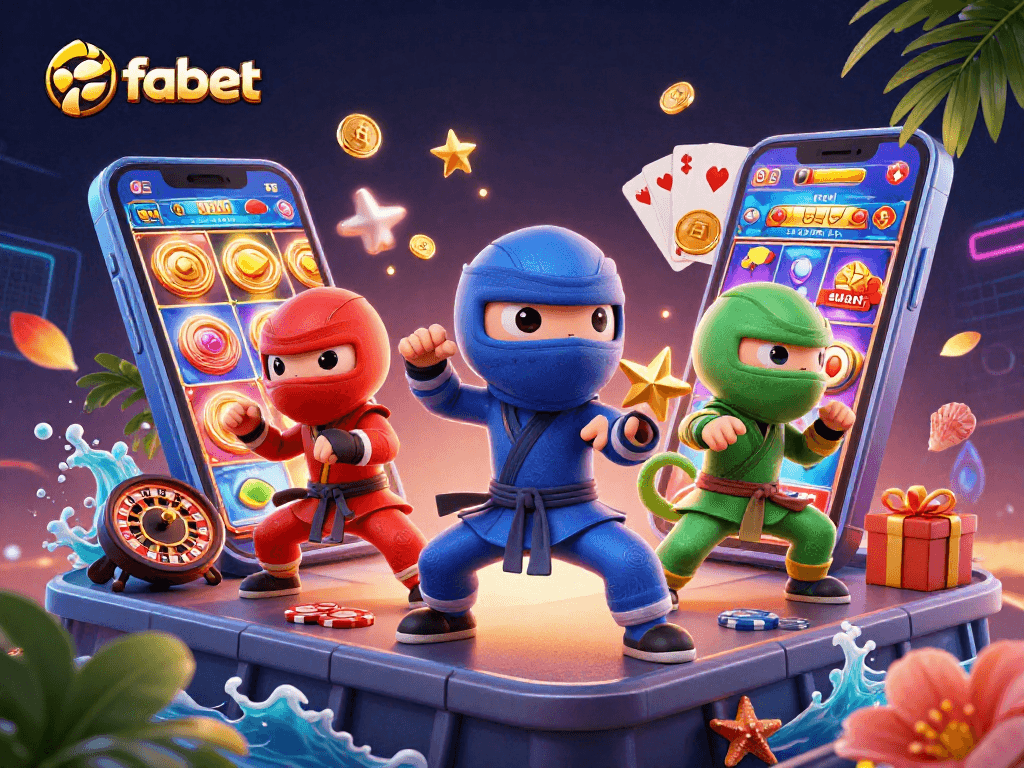 Experience thrilling gaming action with fabet's vibrant slot games amidst chameleons in martial arts poses.