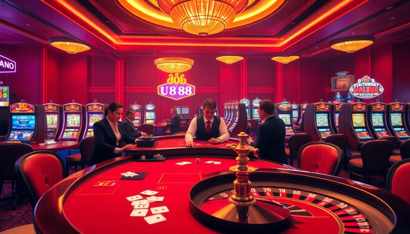 Engage with U 888 casino gaming through vibrant slot machines and luxurious tables.