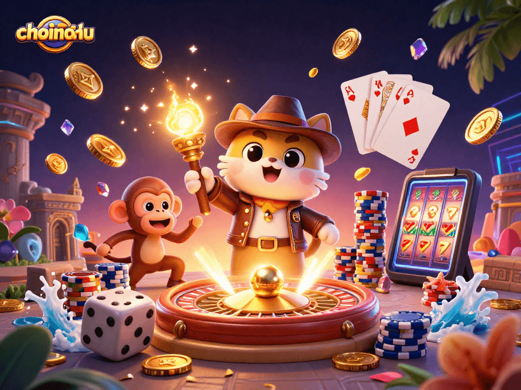 Experience choinohu as a thrilling 3D casino adventure with vibrant characters and rich gaming elements.