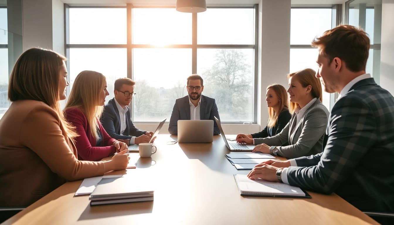 Headhunter Saarbrücken Team bespricht Strategien für effektives Recruiting.