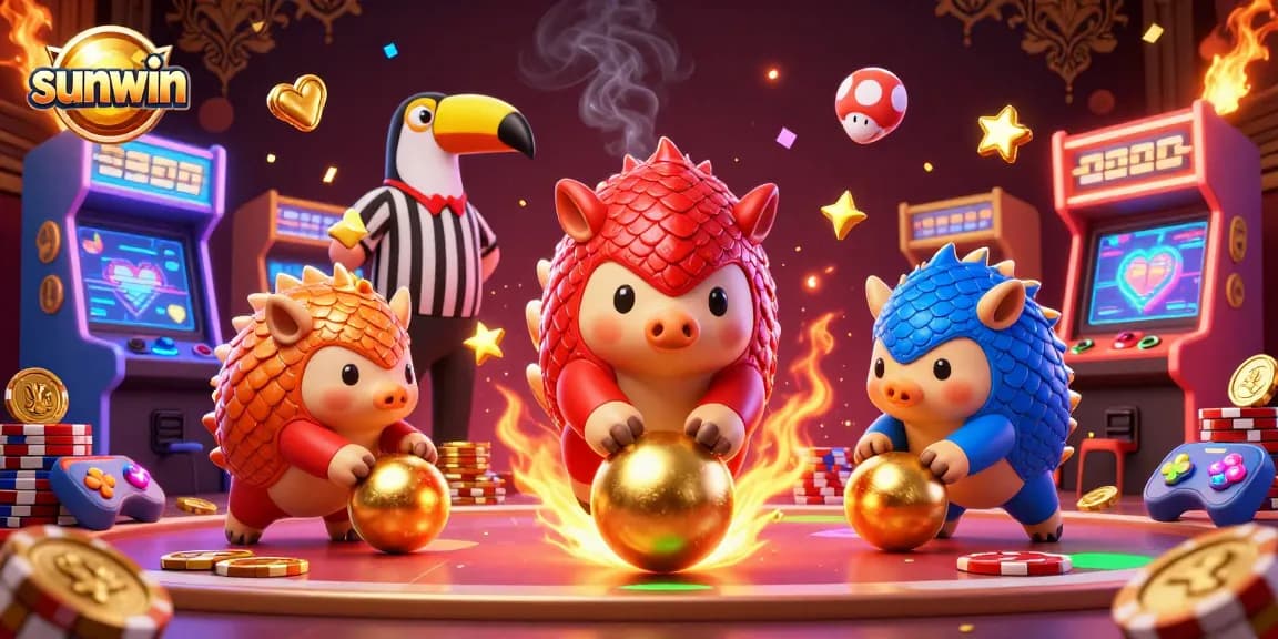 Engage in thrilling games at sunwin, where rival pangolins navigate a vibrant casino world filled with action.