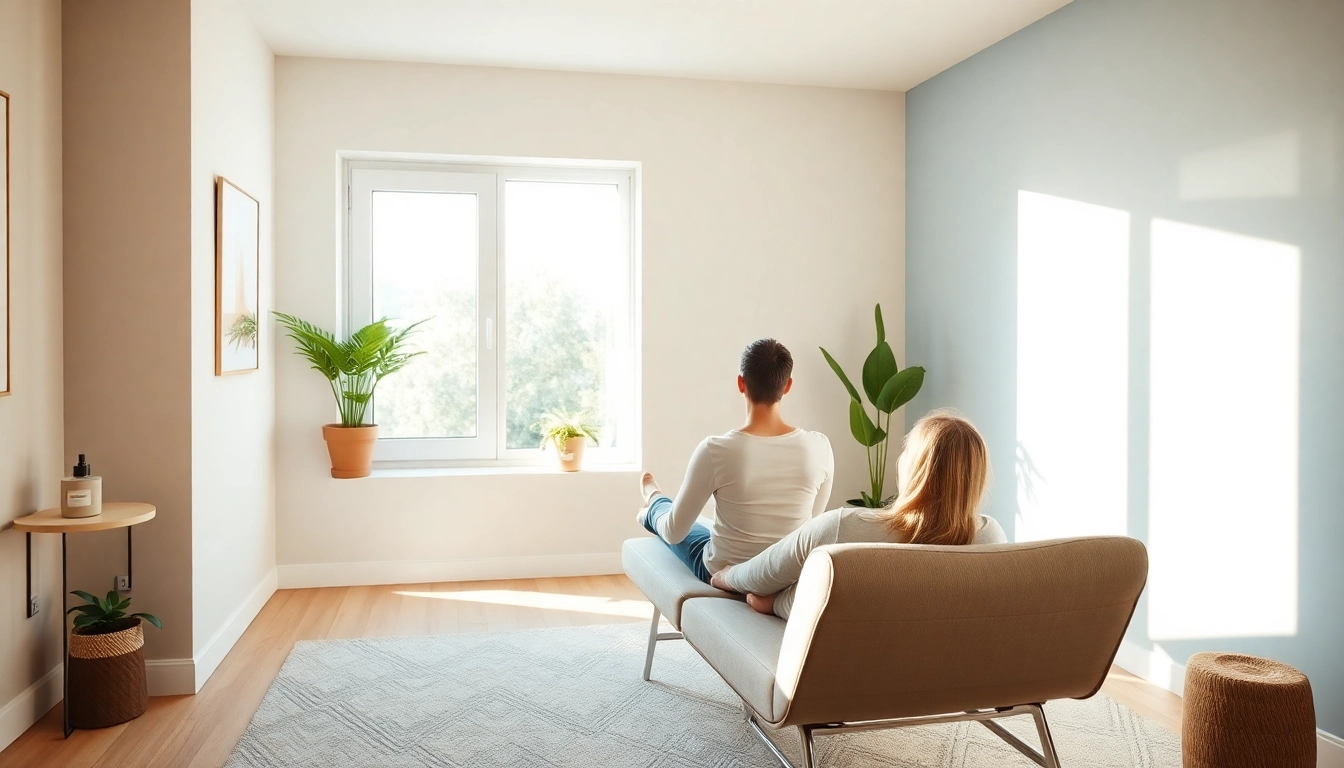Hypnoseinstitut zeigt einen ruhigen Raum mit entspannter Atmosphäre während einer Hypnosesitzung.