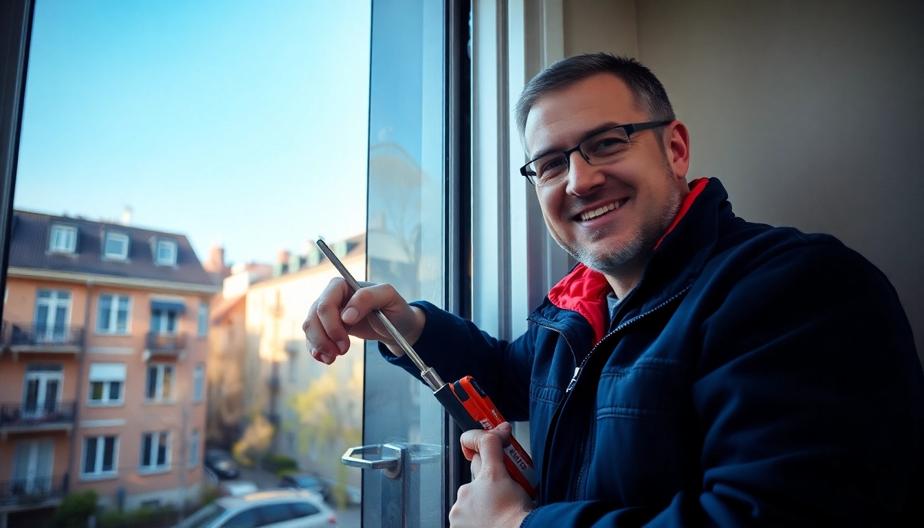 Professioneller Schlüsseldienst bei einer Türöffnung in Berlin, der schnelle Hilfe bietet.