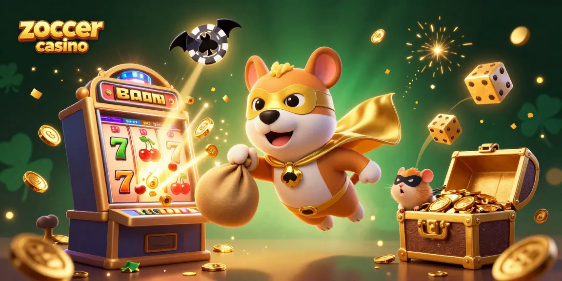 Experience thrilling play at zoccer casino with a vibrant scene showcasing an exciting jackpot adventure.