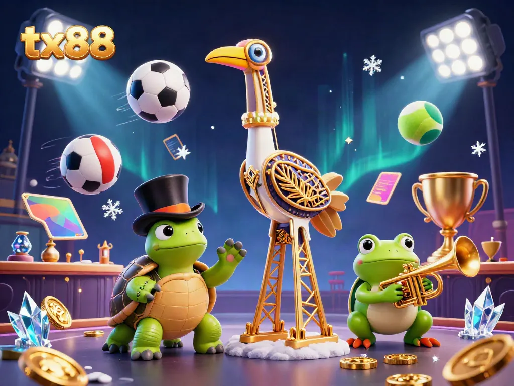 Engage in dynamic betting with tx88 amidst cartoon characters and vibrant casino elements.