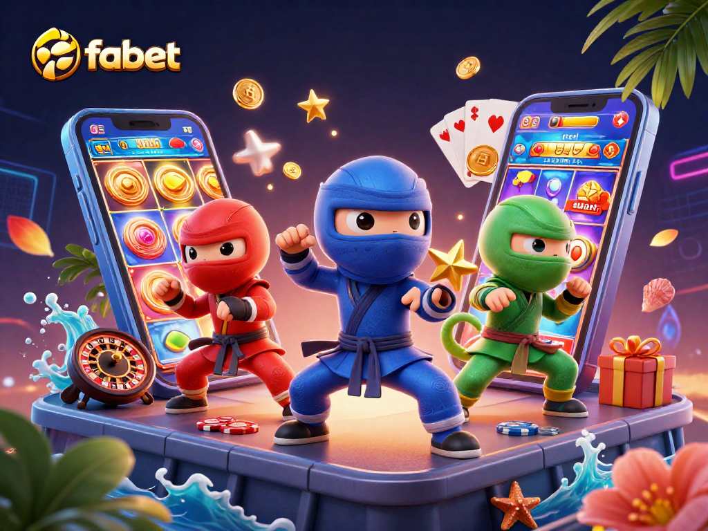 Experience thrilling gaming action with fabet's vibrant slot games amidst chameleons in martial arts poses.