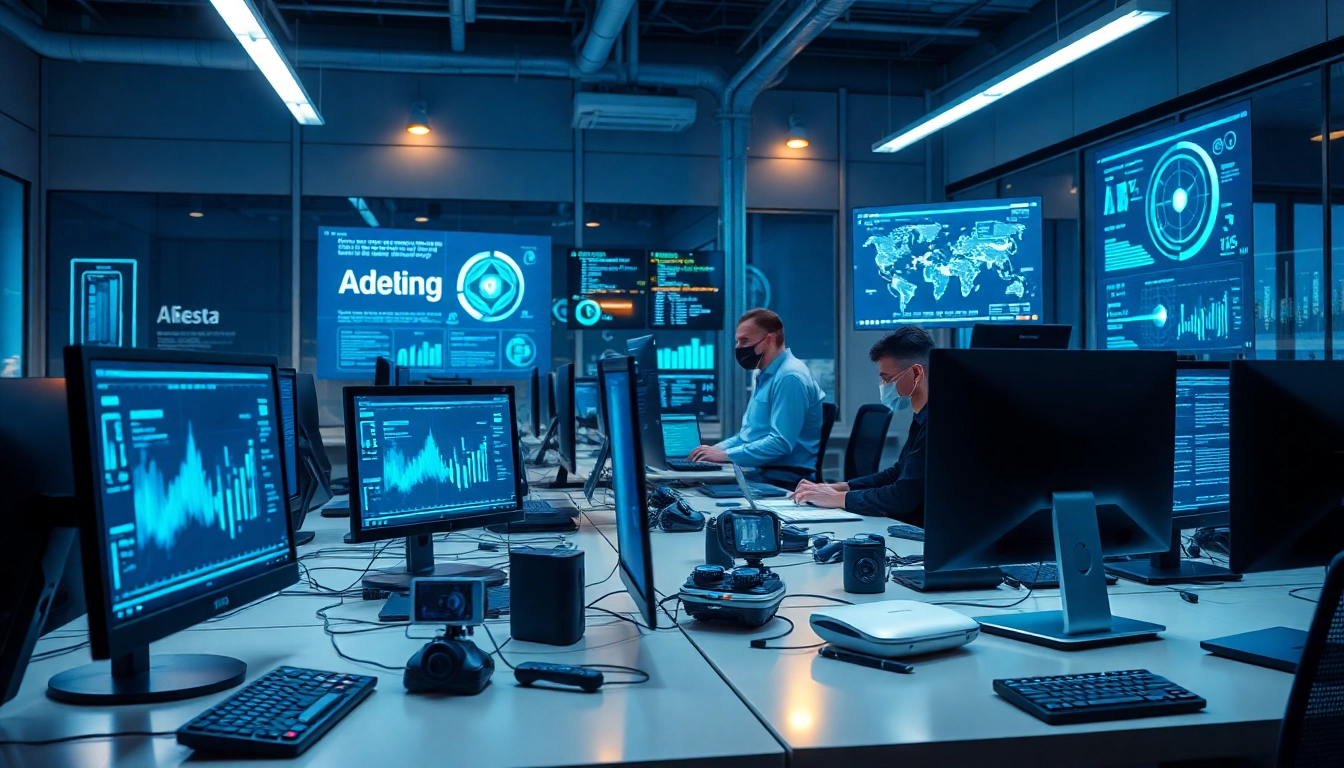Modern AI workspace showcasing innovative technology for 18+ ai applications.