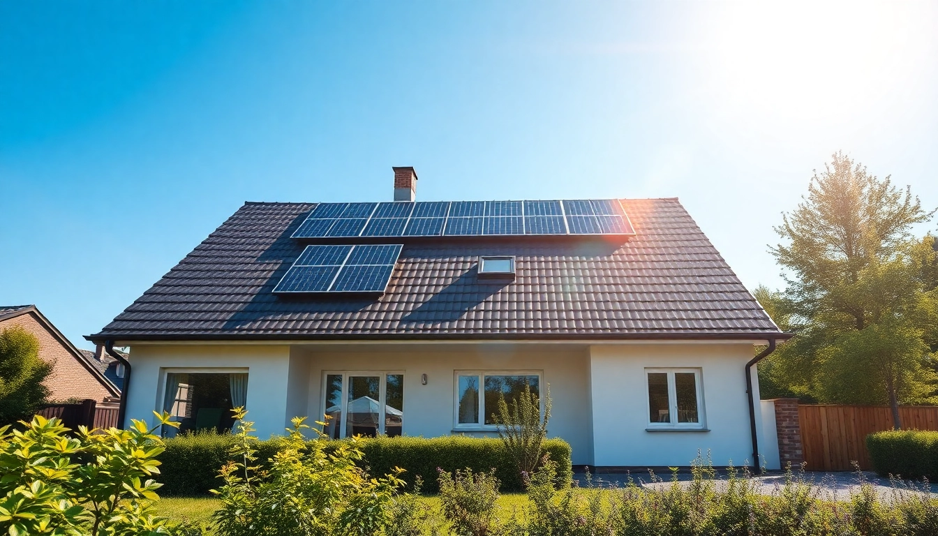 Erforschen Sie die Solaranlage Preise mit einer modernen PV-Anlage auf einem Einfamilienhaus, das umweltfreundliche Energie betont.