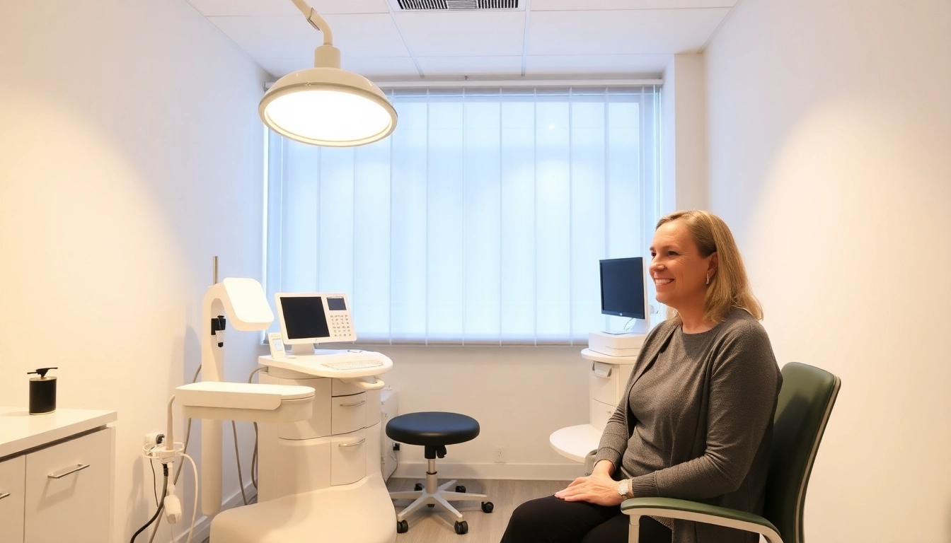 Professionelle Untersuchung bei der Hautärztin 1100 Wien in moderner Praxisumgebung.
