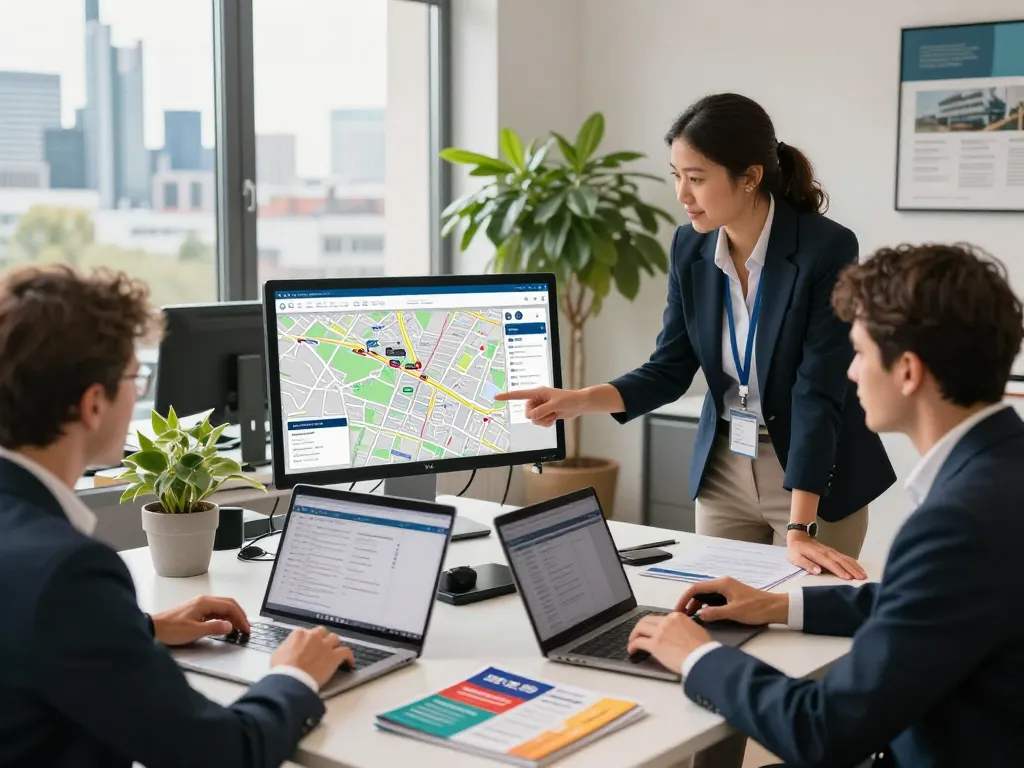 Immobilienmakler diskutieren Immobilienstrategien in Frankfurt Preungesheim und zeigen professionelle Zusammenarbeit.