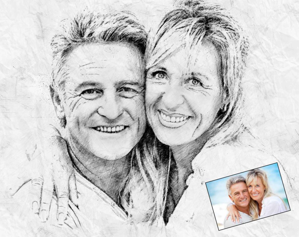 Individuelle Kunstwerke: Lass dein Foto zeichnen lassen bei Families Portrait