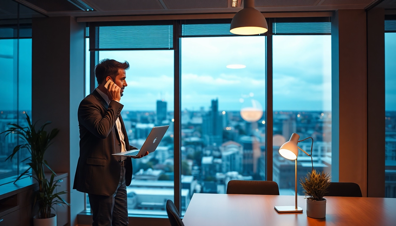 Headhunter Saarbrücken berät Kunden in einem modernen Büro.