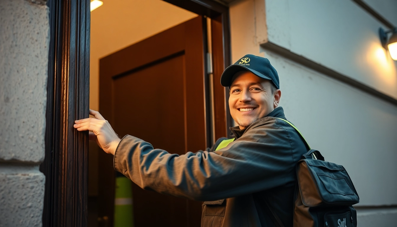 Professioneller Schlüsseldienst Rastatt öffnet eine Tür beschädigungsfrei und schnell.