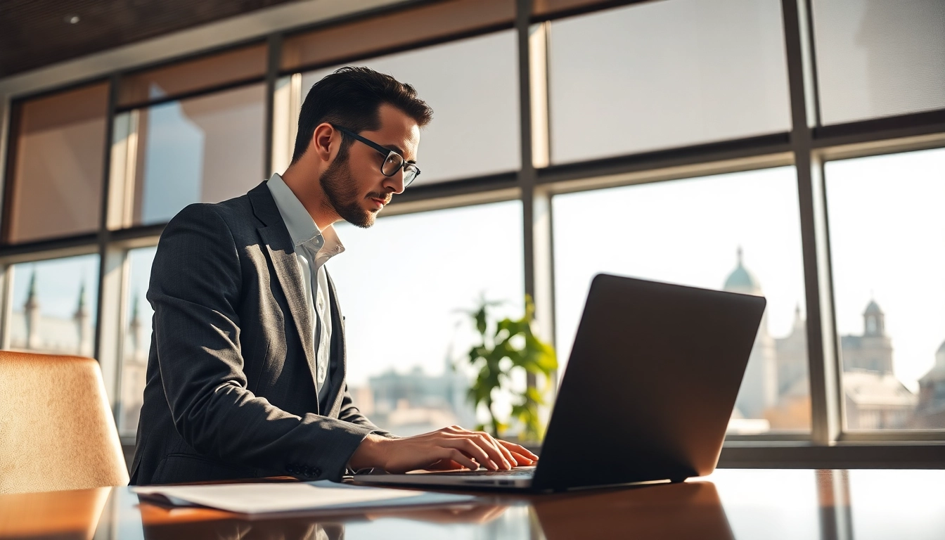 Headhunter Dresden führt professionelle Vorstellungsgespräche in modernem Büro mit Blick auf die Stadt.