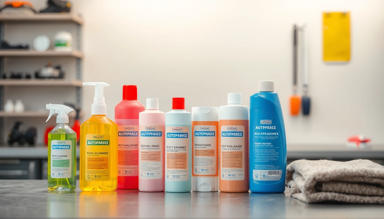 Entdecken Sie Autopflege Produkte, die hochwertige Reinigungsmittel in stilvollem Design präsentieren.